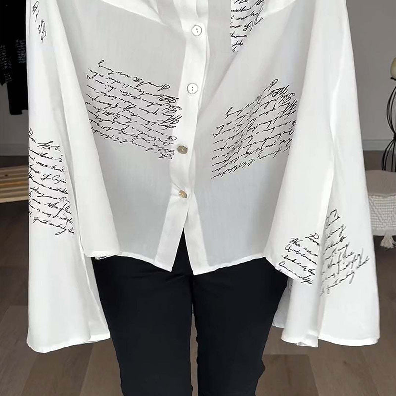 🔥New Hot Selling🔥Women's Long Sleeve Print Fashion Lapel Shirt(The more you buy, the higher the discount)