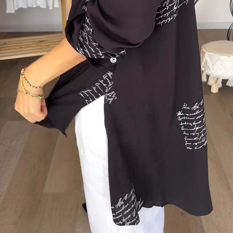 🔥New Hot Selling🔥Women's Long Sleeve Print Fashion Lapel Shirt(The more you buy, the higher the discount)