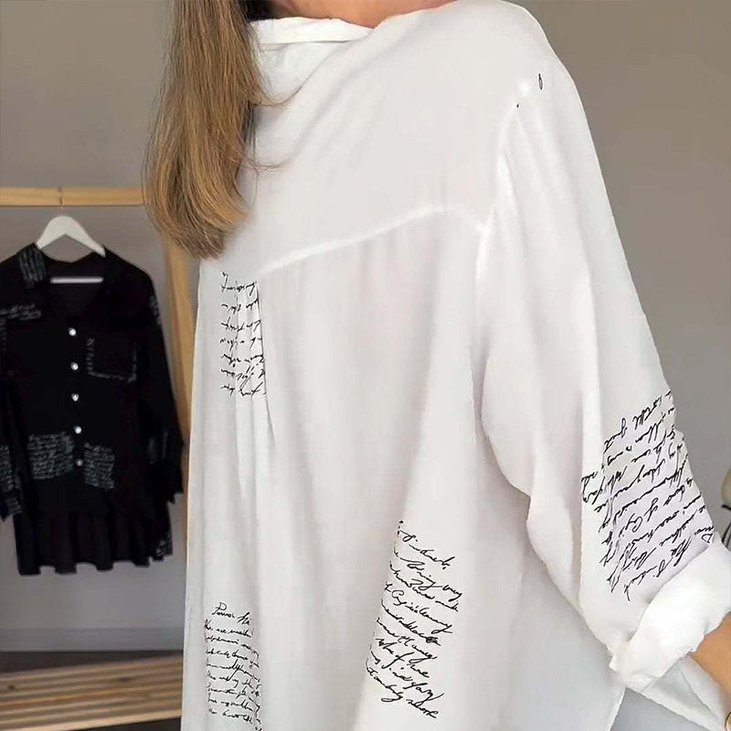 🔥New Hot Selling🔥Women's Long Sleeve Print Fashion Lapel Shirt(The more you buy, the higher the discount)