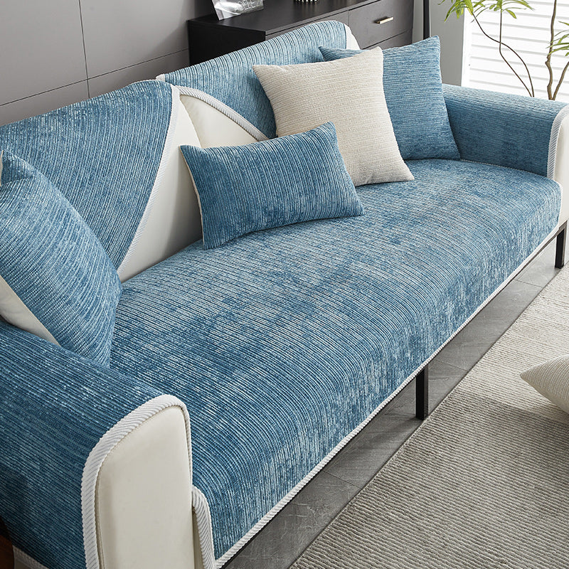 🔥Simple Striped Chenille Anti-scratch Couch Cover