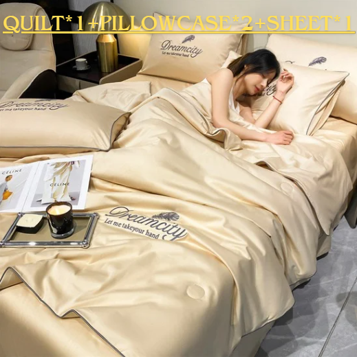 Get Ready For Summer🛏️ Summer Simple Ice Silk Quilt❄️