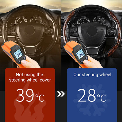 🍃🍃Carbon Fiber Pattern Laser Ultra-thin Non-slip Universal Car Steering Wheel Cover