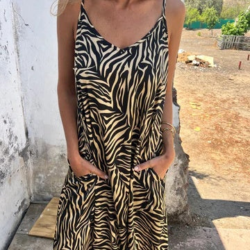 💗Limited Time Half Price Offer🌸Women's Printed Spaghetti Strap Maxi Dress🌸（The more you buy, the higher the discount）
