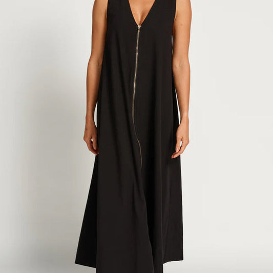 💗Limited Time Half Price Offer💗Women's Sleeveless Zip-Front Flowy Maxi Dress（The more you buy, the higher the discount）